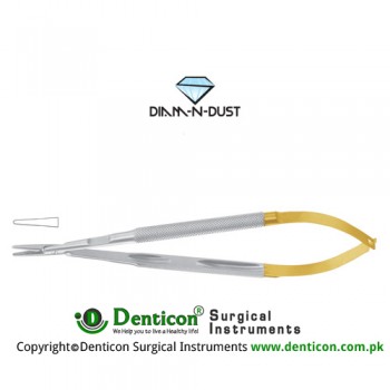 Diam-n-Dust™ Micro Needle Holder Straight - Round Handle - With Lock Stainless Steel, 21 cm - 8 1/4"